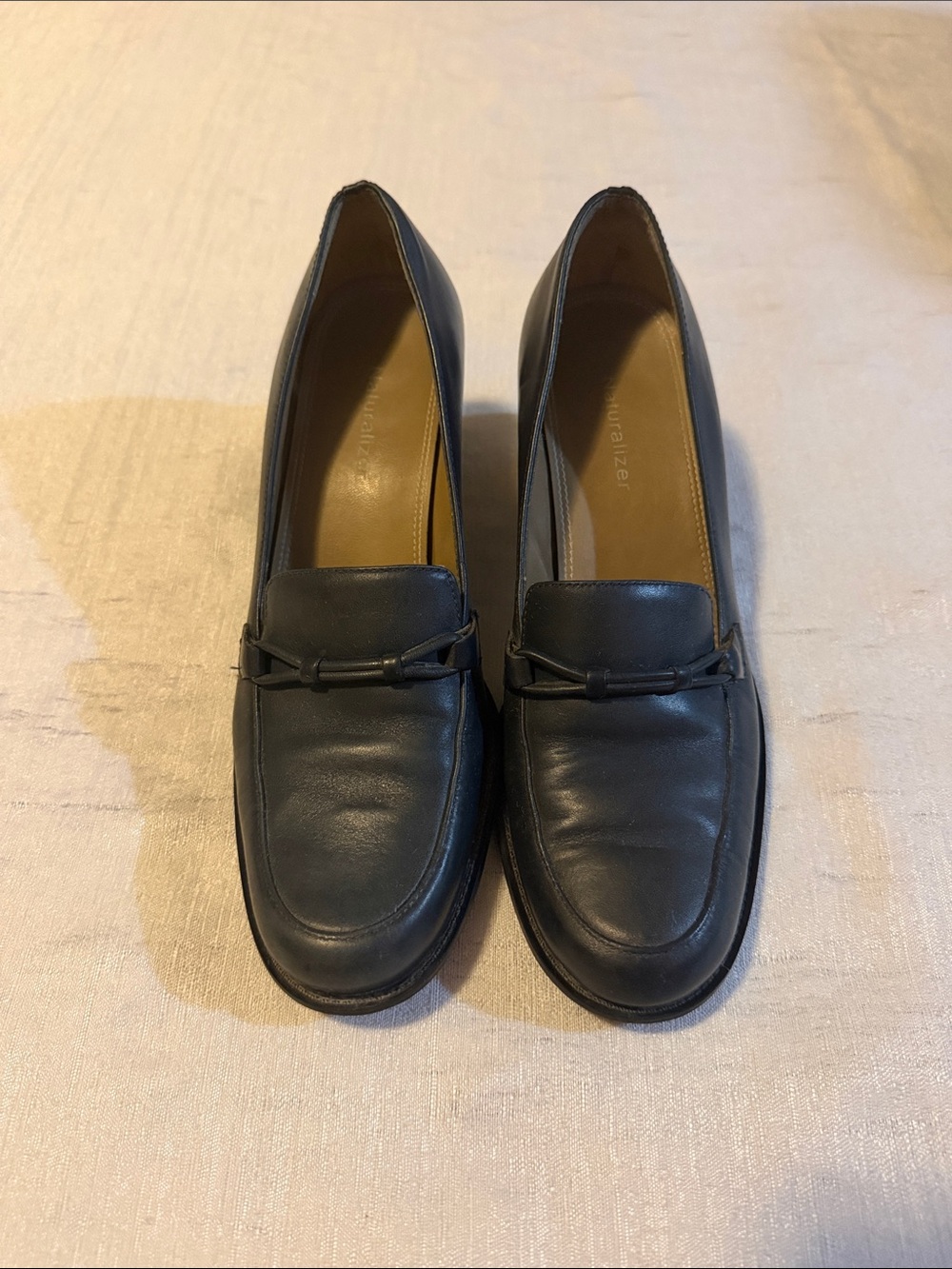 Naturalizer Classic Women's Blue-Grey Leather Loafers